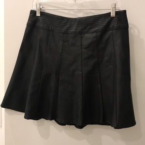 Black leather skirt